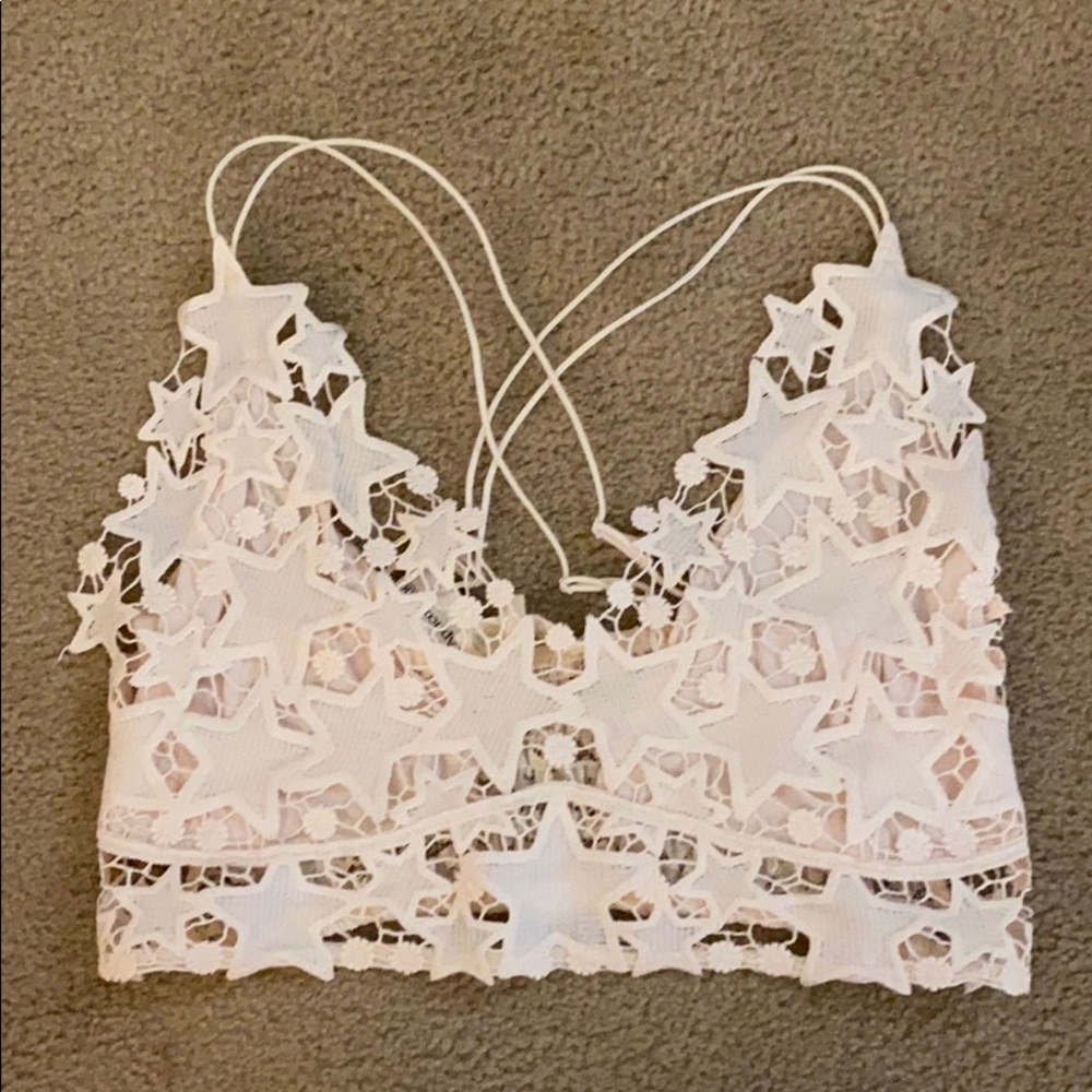 Cream Star Bralette NWT